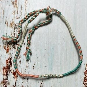 Grey, Pink & White Macrame Wrapped Bracelet (Free w/ Bundle)